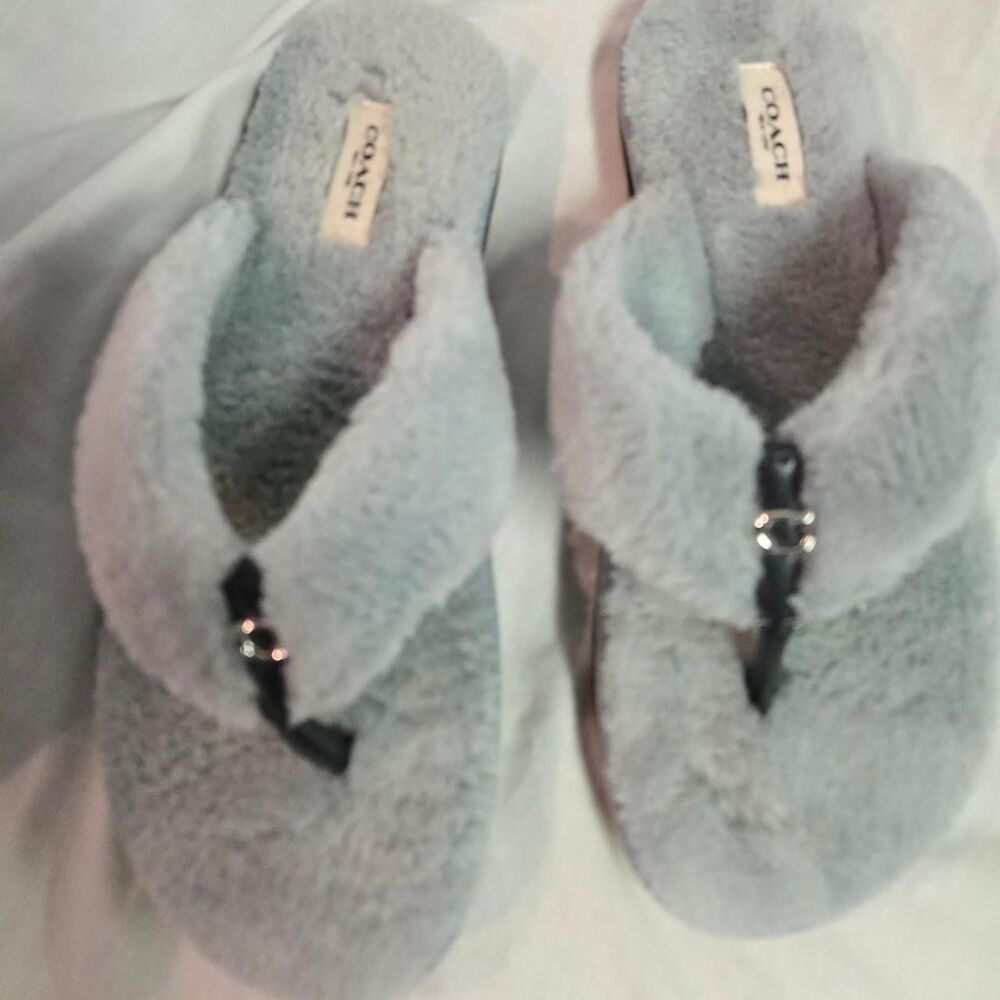 Coach Hampton Faux Fur Flip Flop - Picture 2 of 8